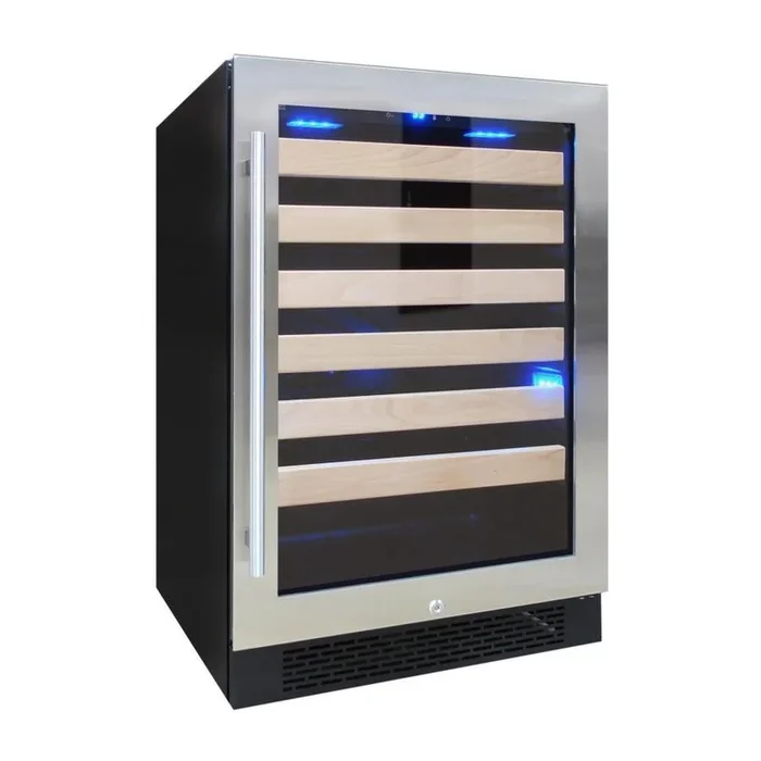 Vinotemp 54-Bottle Capacity Black Built-In/Freestanding Wine Chiller