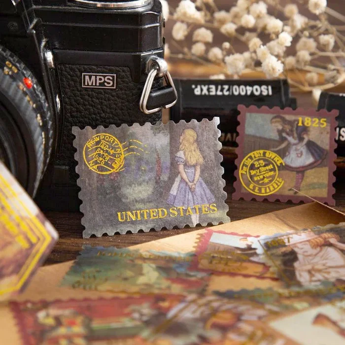 Vintage Hot Stamping Stamp Washi Stickers