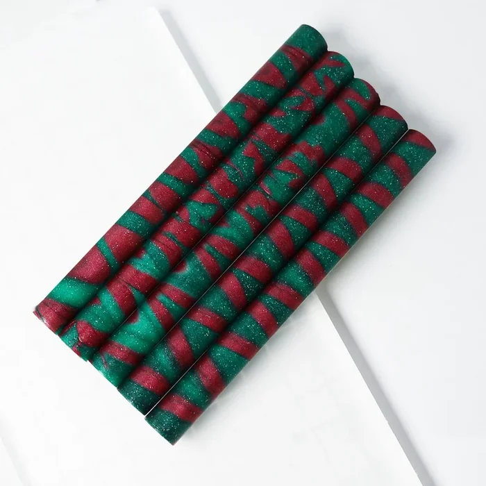 Vintage Lolipop Mixed Color Glue Gun Wax Sticks – Green Red