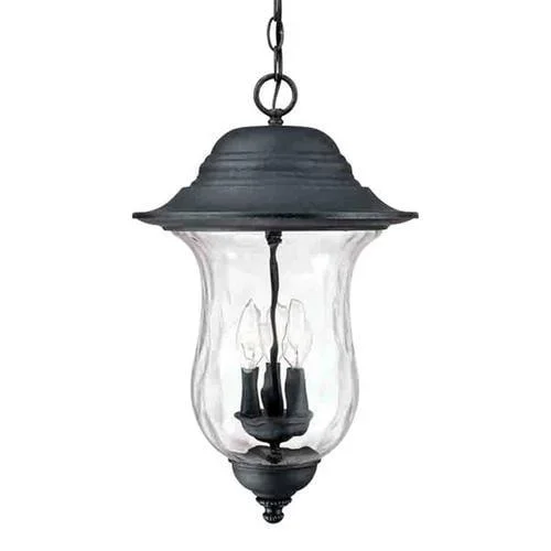 Volume Lighting Aurora Antique Iron Traditional Clear Glass Lantern Pendant Light