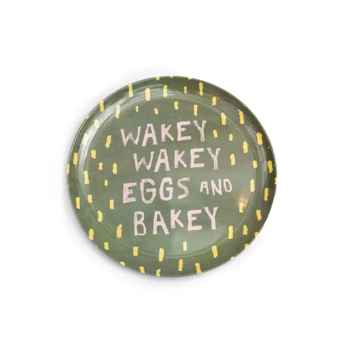Wakey Wakey Eggs & Bakey Melamine Plate