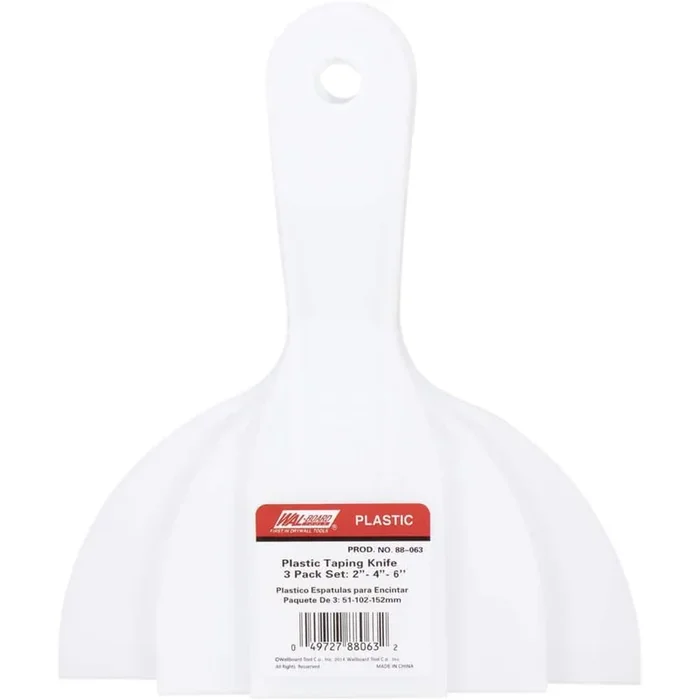 Wal-Board Tools 2 in., 4 in. and 6 in. Plastic Taping Knife Set