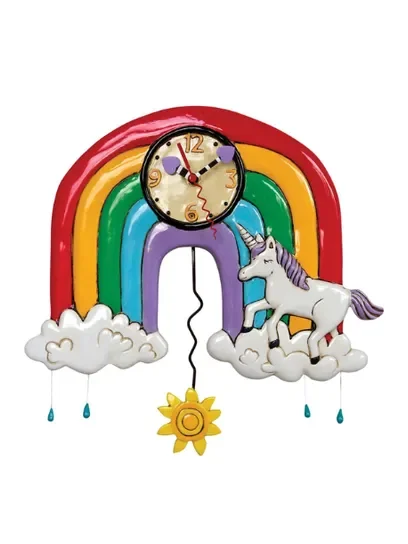 Wall Clock – Rainbows & Unicorns – P1806