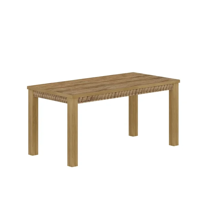 Walnut Albany Rectangular Dining Table 63″ Modern Indoor Solid Wood Kitchen Table for Home, Kitchen, Dining Room, and Breakfast Nook