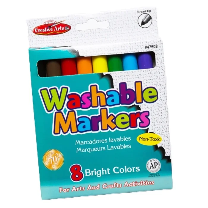 Washable Assorted Markers Broad Tip Pack Of 8