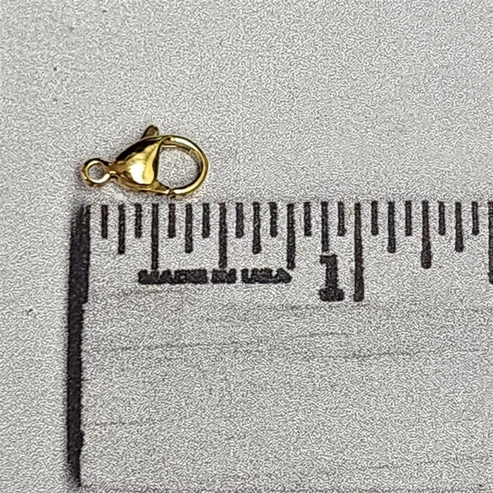 Waterproof Gold 12mm Lobster Claw Clasp