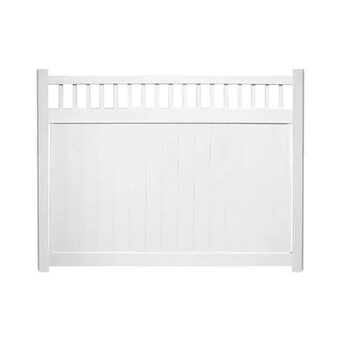 Weatherables 72 in. H x 212 ft. L Privacy Calgary White Vinyl Complete Fence Project Pack