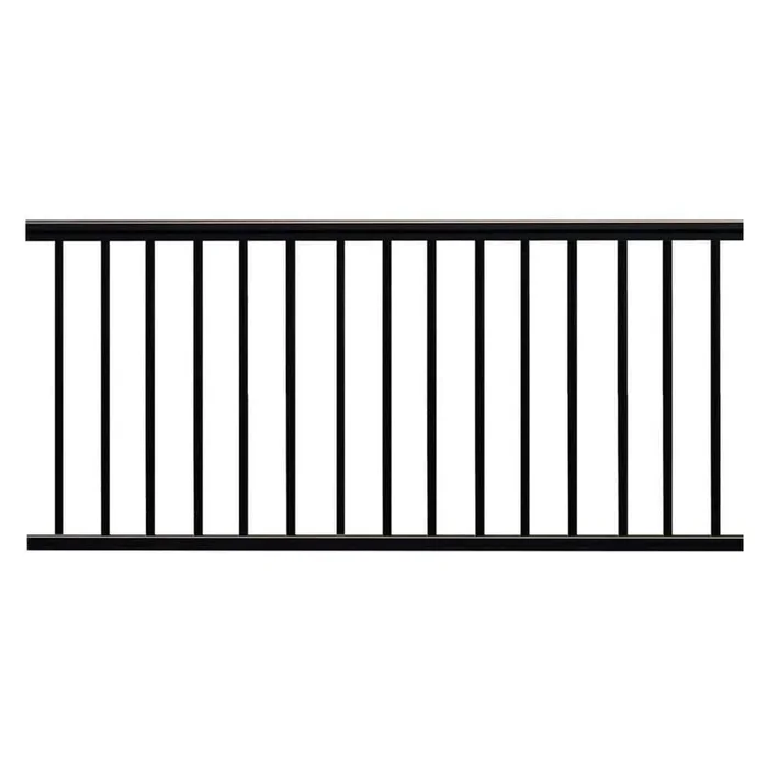 Weatherables Arlington 42 in. H x 72 in. W Textured Black Aluminum Railing Kit