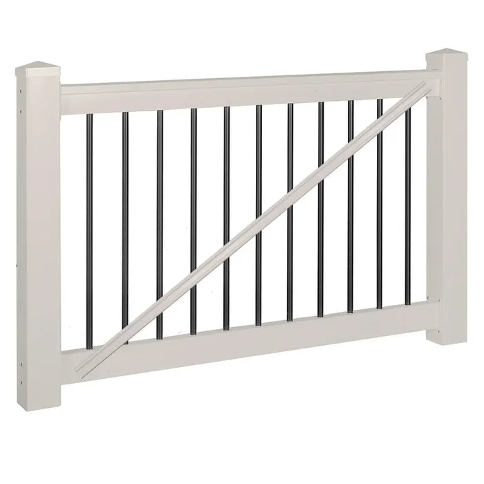 Weatherables Bellaire 3 ft. H x 5 ft. W Tan Vinyl Railing Gate Kit