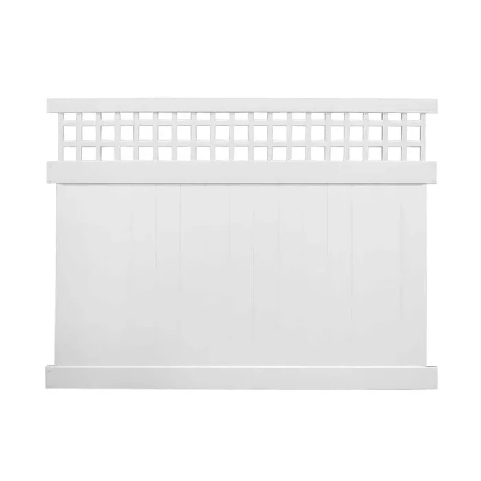 Weatherables Gideon 6 ft. H x 6 ft. W White Vinyl Privacy Fence Panel Kit