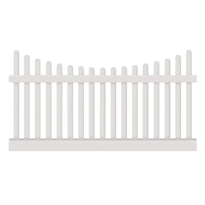 Weatherables Hampshire 4 ft. H x 6 ft. W White Vinyl Picket Fence Panel Kit