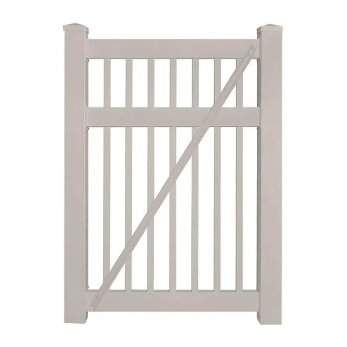 Weatherables Neptune 4 ft. W x 5 ft. H Tan Vinyl Pool Fence Gate