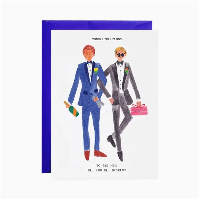Wedding Card Congratulations to the new Mr. & Mr. Dashing