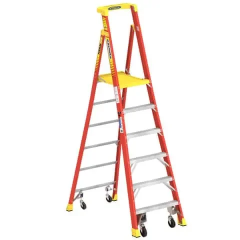 Werner 6 ft. H Fiberglass Podium Platform Ladder Type IA 300 lb. capacity
