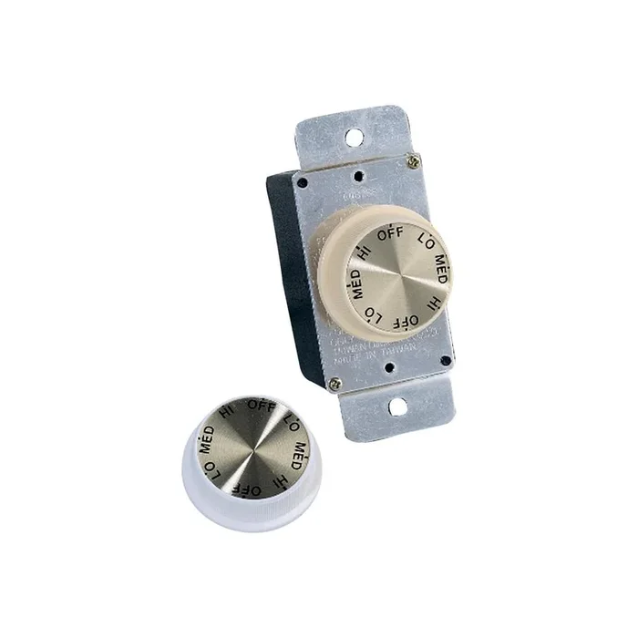 White and Ivory Rotary Wall Fan Switch
