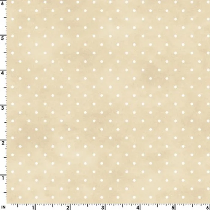 White Dots on Soft Tan Fabric – MAS609-EE – Beautiful Basics – Maywood Studios