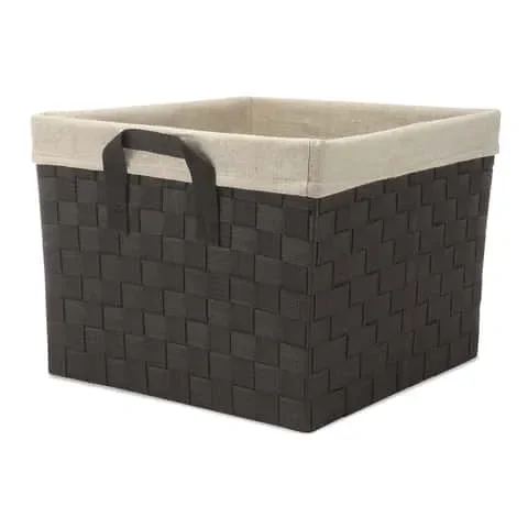 Whitmor Espresso Storage Tote 10 in. H X 13 in. W X 15 in. D Stackable