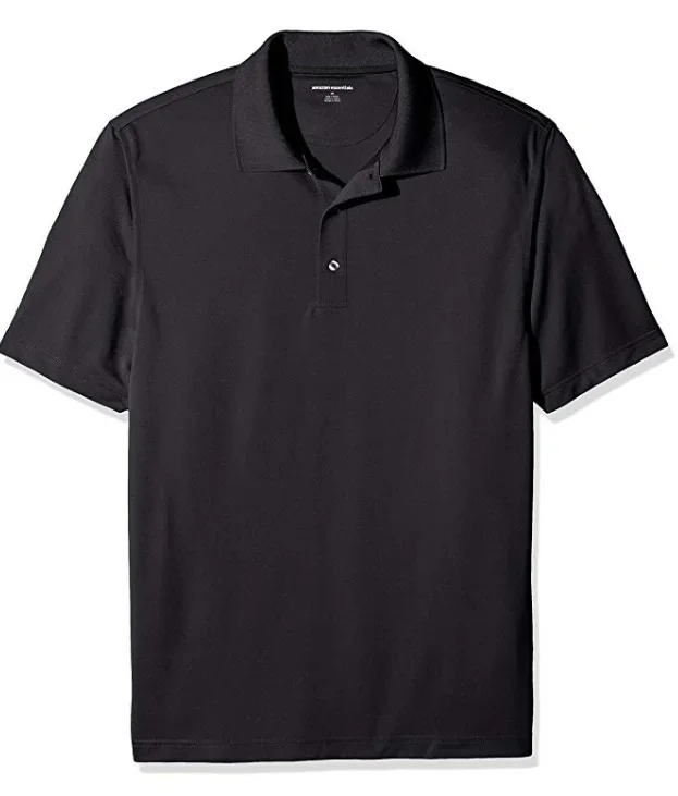 Wholesale Boys Dri Fit Performance Short Sleeve Polo Shirt in Black, Case of 24