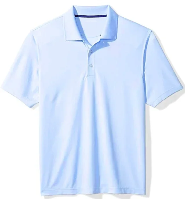 Wholesale Boys Dri Fit Performance Short Sleeve Polo Shirt In Light Blue, Case Of 24