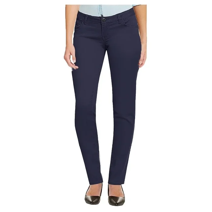 Wholesale Girl’s School Uniform Super Stretch Skinny Pants In Navy, Case Of 24