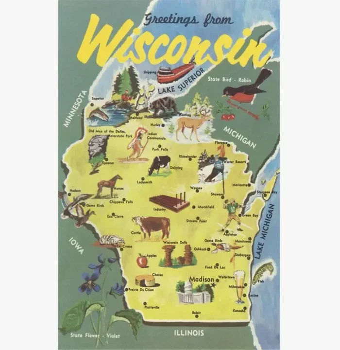 WI-439 Wisconsin Print 12.5×18