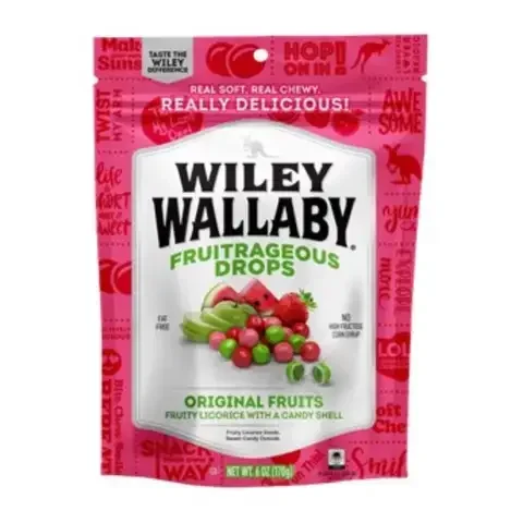 Wiley Wallaby Original Fruits Licorice 6 oz