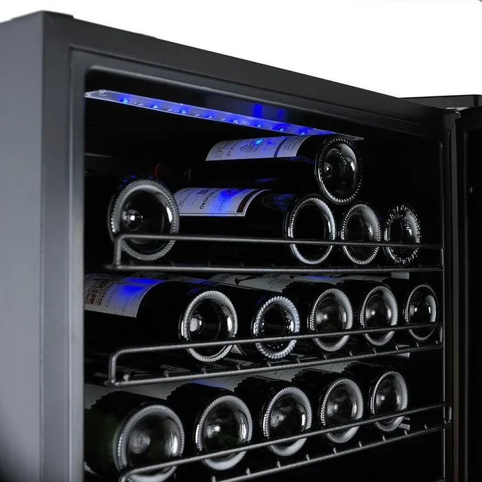 Wine Enthusiast 92-Bottle Capacity Black Freestanding Wine Chiller