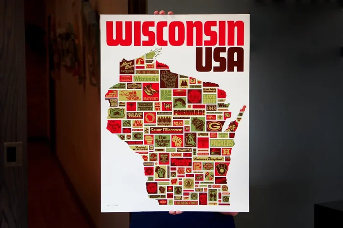 Wonderful Wisconsin USA – Draplin Print