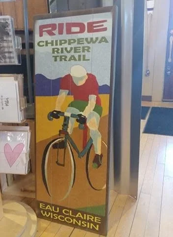 Wood Sign – Chippewa River Trail – Bike/Ride (14X36)