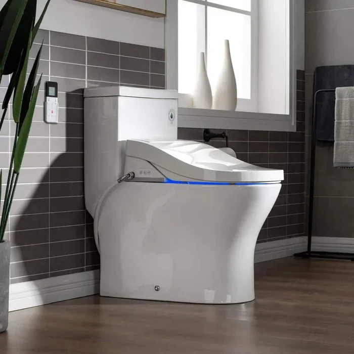 WOODBRIDGE Journey Dual Flush One-Piece Elongated Smart Bidet Toilet – White