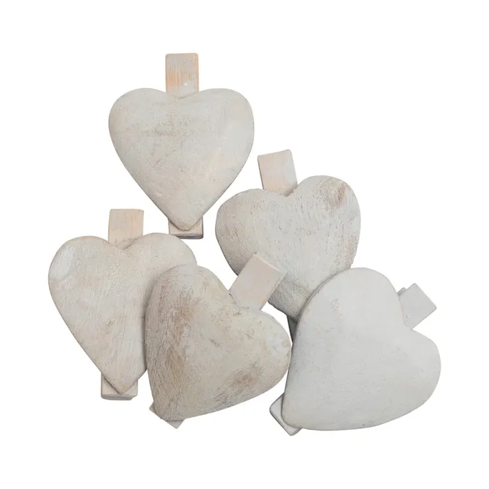 ***Wooden Heart Clip – Single