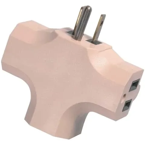 Woods Grounded 3 outlets Adapter 1 pk