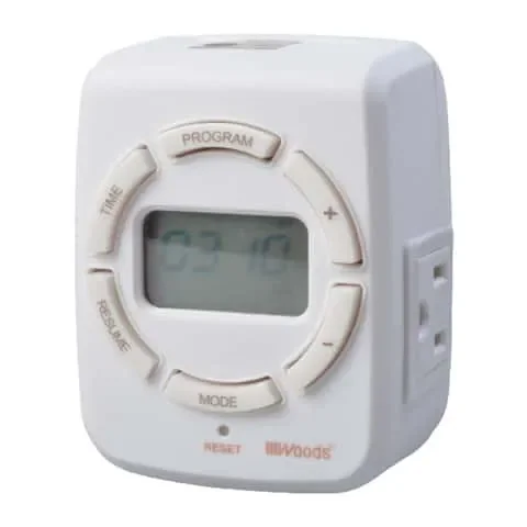 Woods Indoor 7 Day Digital Astronomical Timer 125 V White