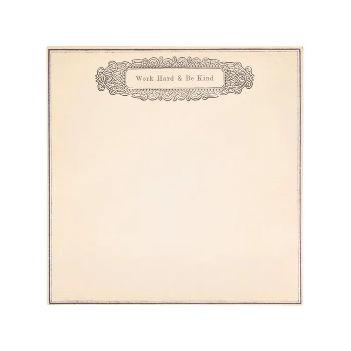 Work Hard & Be Kind Square Notepad