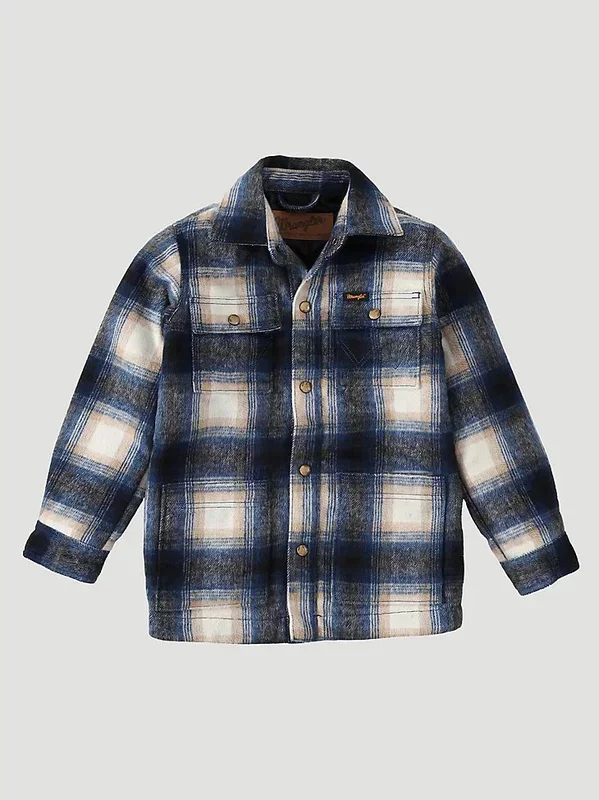 Wrangler Boy’s Quilted Tannin Flannel Shacket