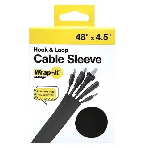 Wrap-It Cable Sleeve 48 in. L Black Polypropylene Cable Sleeve