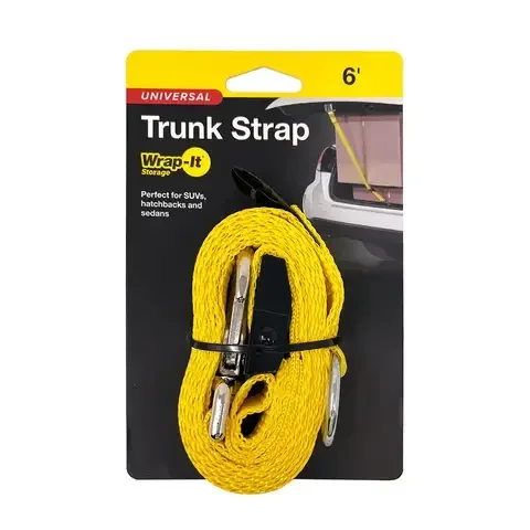 Wrap-It Trunk Strap 70 in. L Yellow Trunk Tie Down 100 lb 1 pk