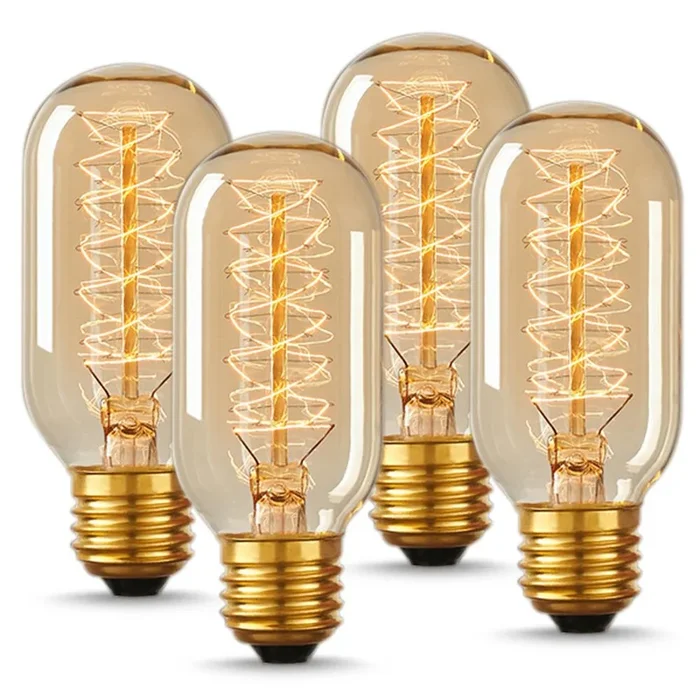 YANSUN 40-Watt T45 E26 Edison Incandescent Light Bulb in Warm White 2700K(4-Pack)
