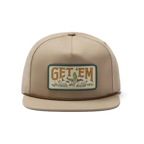 YETI Wetlands Get Em Snapback Hat Taupe One Size Fits Most