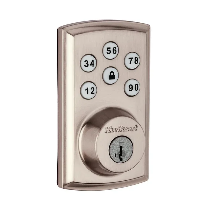 Z-Wave SmartCode 888 Satin Nickel Single Cylinder Electronic Deadbolt Featuring SmartKey Security