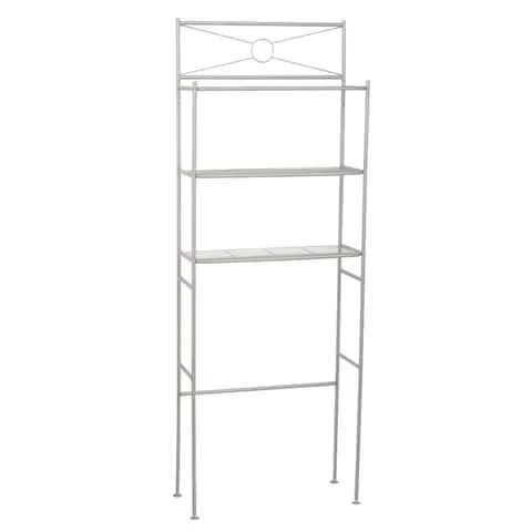 Zenna Home 64.6 in. H X 23.6 in. W X 10.37 in. L Satin Nickel Silver Space Saver