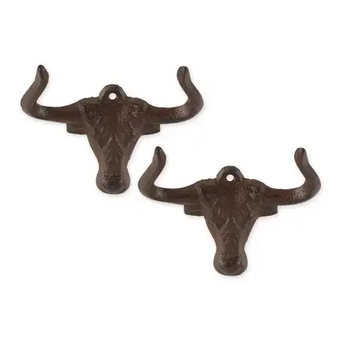 Zingz & Thingz 2 in. H X 5 in. L Brown Cast Iron Wall Hook