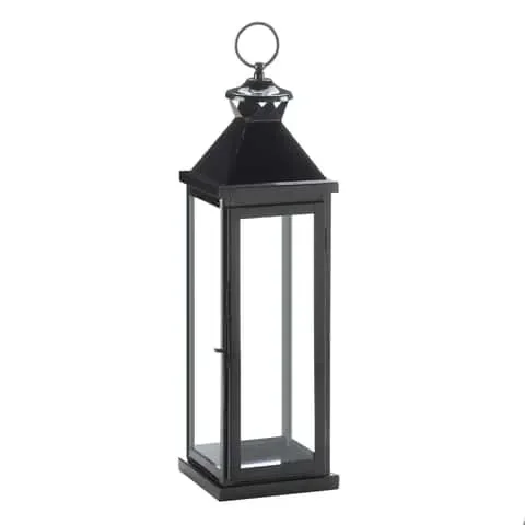 Zingz & Thingz 20.5 in. Iron Black Lantern