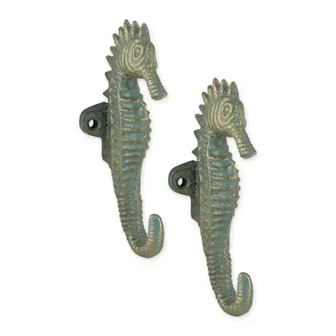 Zingz & Thingz 5.75 in. H X 1.5 in. L Green Cast Iron Wall Hook