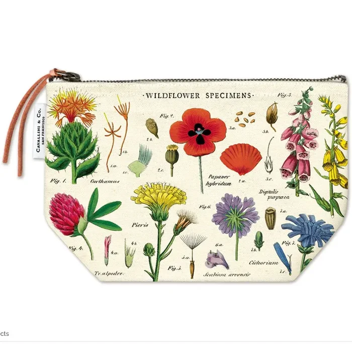 Zippered Pouch Wildflower Specimens