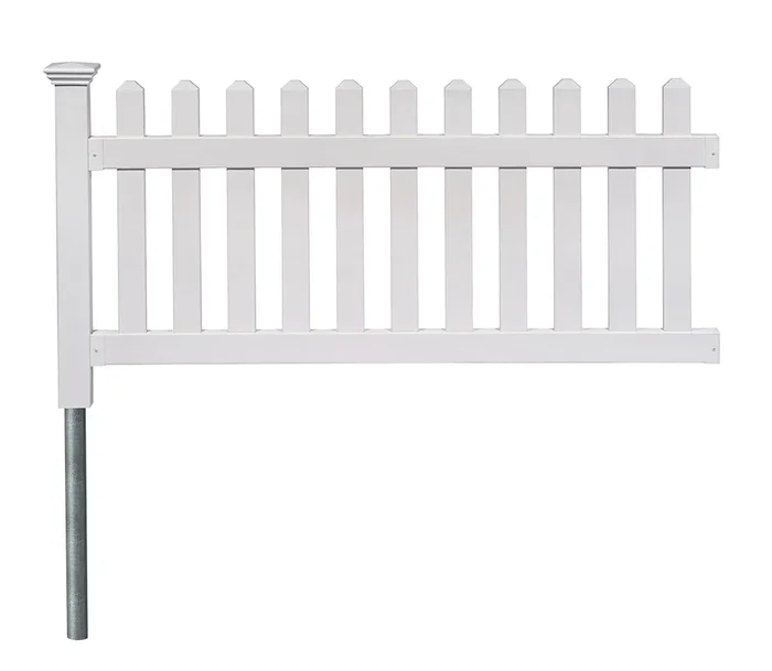 Zippity Outdoor Products Newport 3-ft H x 6-ft W White Privacy Vinyl Picket Fence Panel (Unassembled)