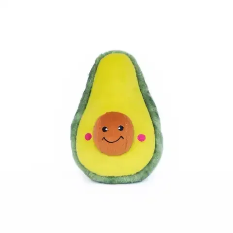 ZippyPaws NomNomz Green/Yellow Plush Avocado Dog Toy 1 pk