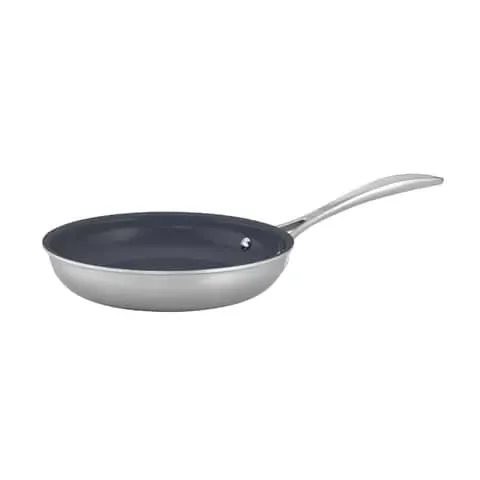 Zwilling J.A Henckels Clad CFX Ceramic/Stainless Steel Fry Pan 8 in. Black/Silver