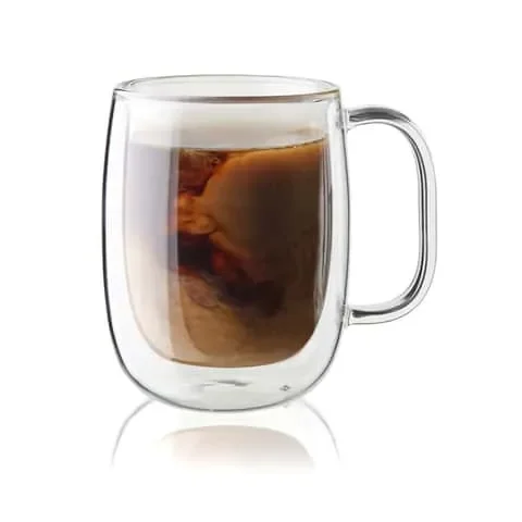 Zwilling J.A Henckels Sorrento Clear Glass Double Wall Coffee Mug 2 pk
