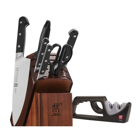 Zwilling Pro – 7-Piece Knife Block Set with Bonus Sharpener